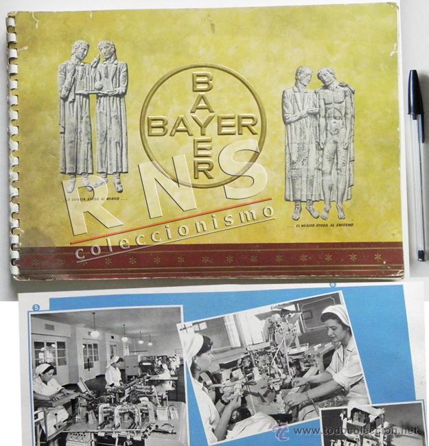 Cataloghi pubblicitari: ANTIGUO CAT&Aacute;LOGO DE BAYER 1958 FARMAC&Eacute;UTICA QU&Iacute;MICA FOTO F&Aacute;BRICA FARMACIA SALUD ASPIRINA CAPITALISMO
