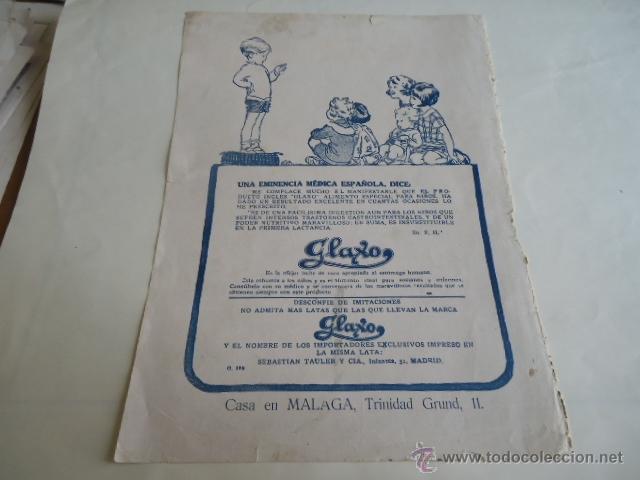 Catalogues publicitaires: 1926 - hoja - publicidad glaxon, una eminencia medica espa&ntilde;ola, casa malaga
