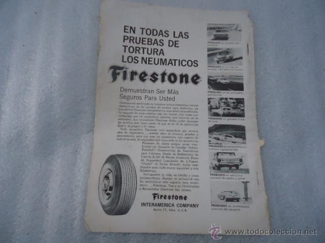 Cat&aacute;logos publicit&aacute;rios: hoja publicidad antigua - 23 x 16 cm - coche - neumatico firestone