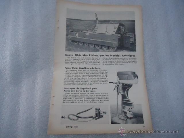 Cat&aacute;logos publicitarios: hoja publicidad antigua - 23 x 16 cm - nuevo obus , primer motor diesel fuera borda, interruptor