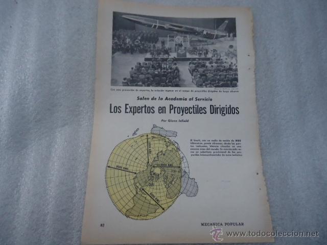 Catalogues publicitaires: hoja publicidad antigua - 23 x 16 cm - avion - los expertos en proyectiles dirigidos,  glenn infield