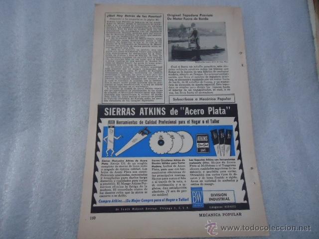 Catalogues publicitaires: hoja publicidad antigua - 23 x 16 cm - sierras atkins de acero y plata b-w