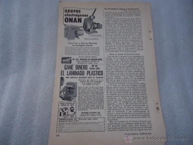 Catalogues publicitaires: hoja publicidad antigua - 23 x 16 cm - grupos electrogenos onan, - laminados de plasticos