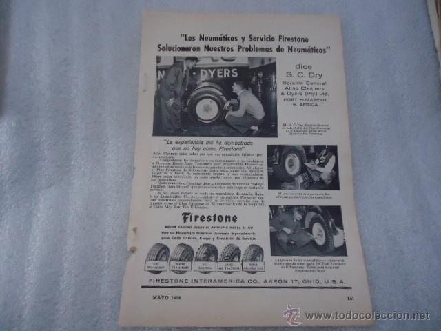 Cat&aacute;logos publicit&aacute;rios: hoja publicidad antigua - 23 x 16 cm - coche  neumaticos firestone