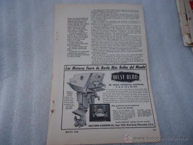 Cat&aacute;logos publicitarios: hoja publicidad antigua - 23 x 16 cm - motores fuera de borda west bend