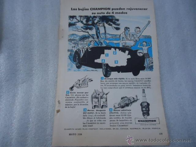 Cat&aacute;logos publicit&aacute;rios: hoja publicidad antigua - 23 x 16 cm -  coche - bujias campion
