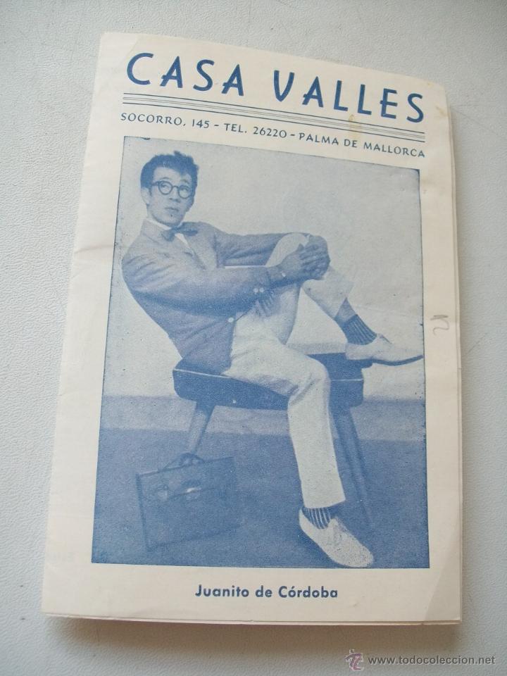 Cat&aacute;logos publicitarios: CASA VALLES-PALMA DE MALLORCA- S/F.- DESPLEGABLE- MIDE 16 X 10.5 CM. ( CERRADO)