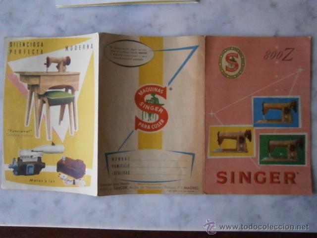 Werbekataloge: ANTIGUO CATALOGO,MAQUINAS DE COSER SINGER ( TRIPTICO ) A&Ntilde;O 1959-VER FOTO ADICIONAL