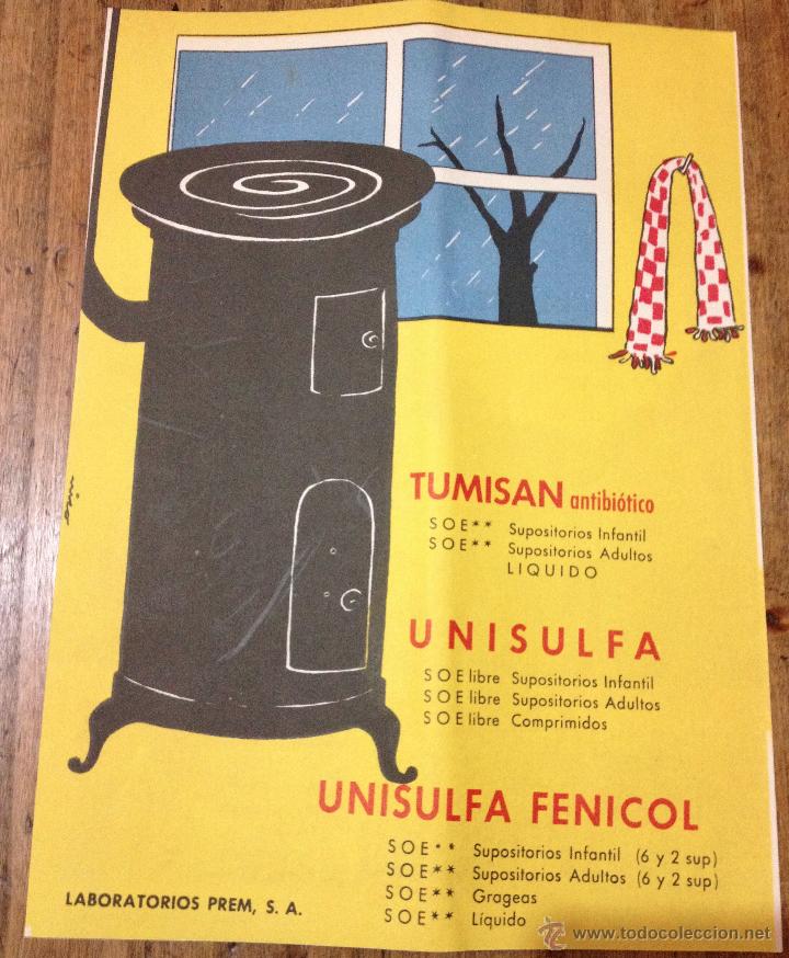 Catalogues publicitaires: Antiguo folleto publicidad farmacia, prospecto. Original a&ntilde;o 50. Se adjunta Certificado Autenticidad
