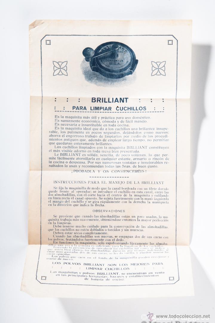 Cataloghi pubblicitari: PROPAGANDA DE BRILLANT, PARA LIMPIAR CUCHILLOS