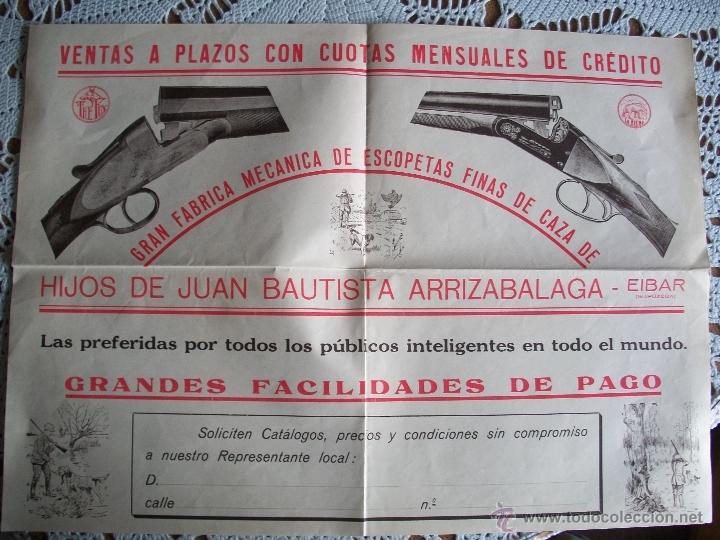 Cat&aacute;logos publicit&aacute;rios: publicidad y catalogo de armas de fuego de hijos de juan bautista arrizabalaga- eibar