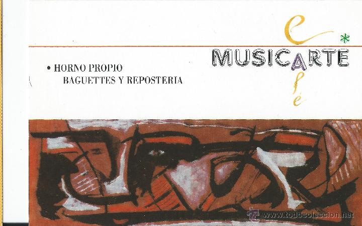 Cat&aacute;logos publicitarios: TARJETA PUBLICIDAD MUSICARTE CAFE SALAMANCA A&Ntilde;OS 90