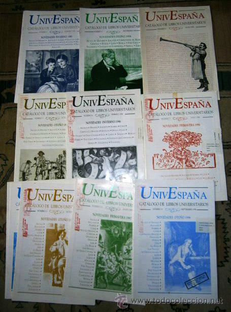 Werbekataloge: Lote de 14 Cat&aacute;logos de Libros Universitarios de Espa&ntilde;a UNIVESPA&Ntilde;A en Salamanca 1994-1998