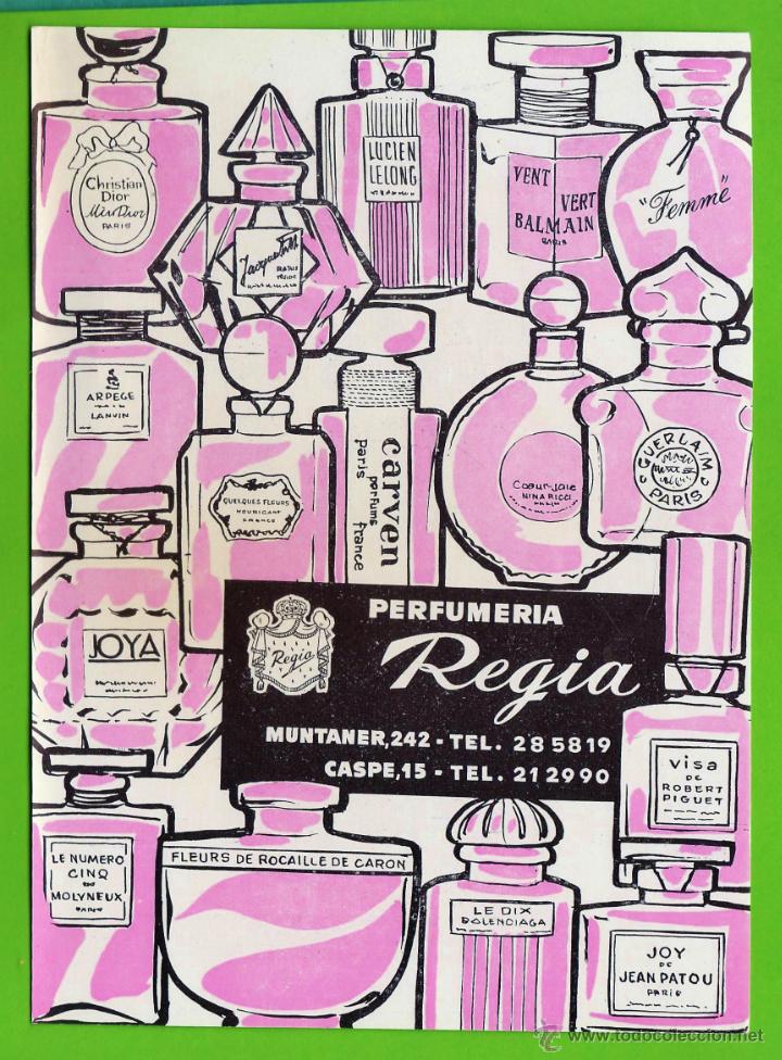 Catalogues publicitaires: anuncio publicitario - belleza - perfumeria regia / barcelona - hoja 13x18 - a&ntilde;os 50 -
