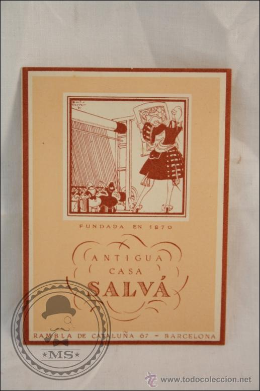 Advertising Catalogs: Antigua Hoja / Folleto de Publicidad - Antigua Casa Salv&aacute;. Alfombras Anudadas a Mano - Barcelona