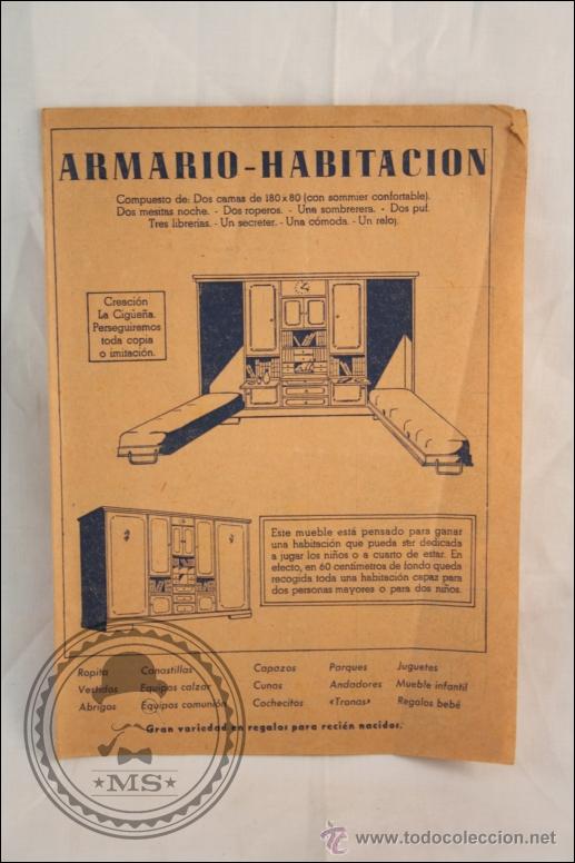 Advertising Catalogs: Antiguo Cat&aacute;logo / Folleto de Publicidad - La Cig&uuml;e&ntilde;a. Muebles, productos para el Beb&eacute; - Ilustrado