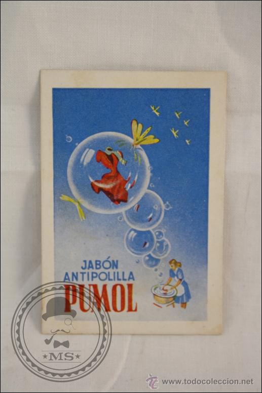 Advertising Catalogs: Antigua Tarjeta de Publicidad - Pumol. Jab&oacute;n Antipolilla - I.G. Francino SA - Tarrasa