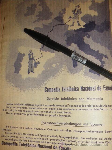 Advertising Catalogs: PUBLICIDAD DE COMPA&Ntilde;IA TELEFONICA NACIONAL DE ESPA&Ntilde;A, SERVICIO TELEFONICO CON ALEMANIA.