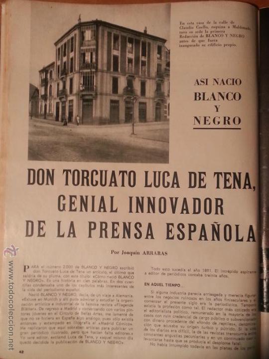 Catalogues publicitaires: 31 x 22 cm antigua hoja publitaria - publicidad - tercuato luca tena fundador abc y blanco y negro