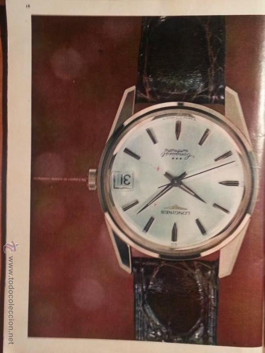 Catalogues publicitaires: 31 x 22 cm antigua hoja publitaria - publicidad - reloj longines conguest automatic