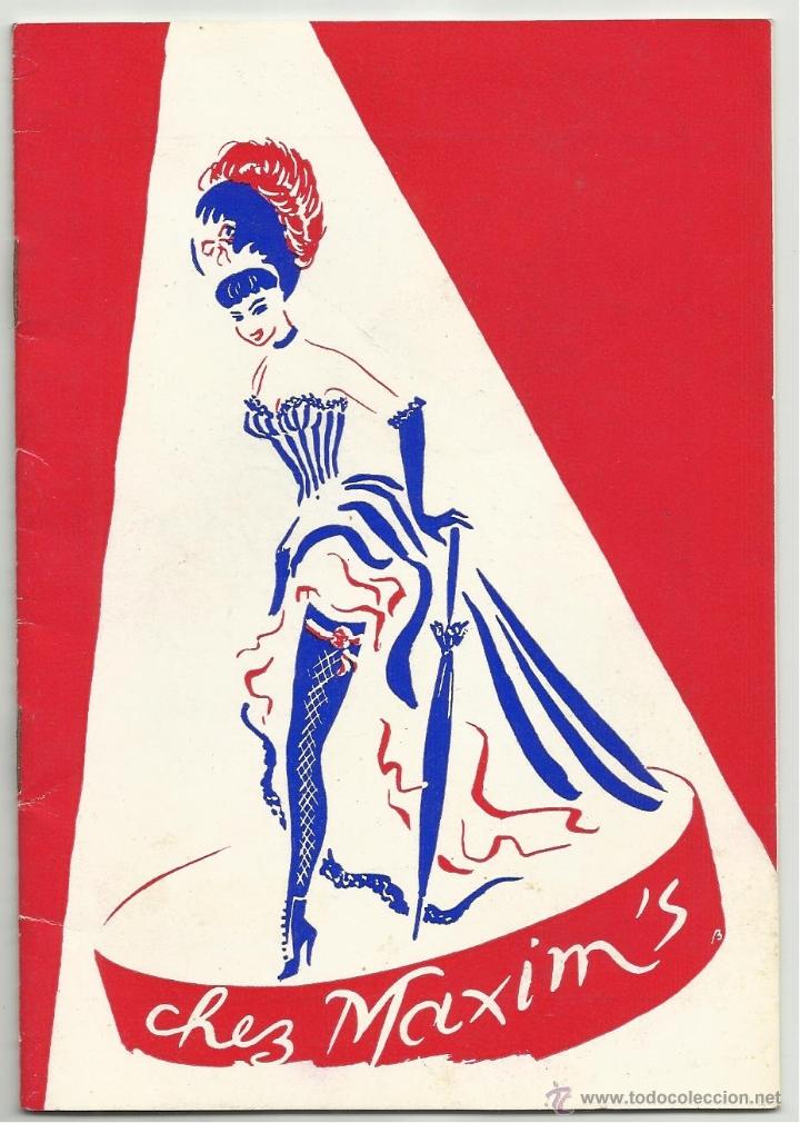 Cat&aacute;logos publicit&aacute;rios: PROGRAMA DE ACTUACIONES CHEZ MAXIM&acute;S 1957