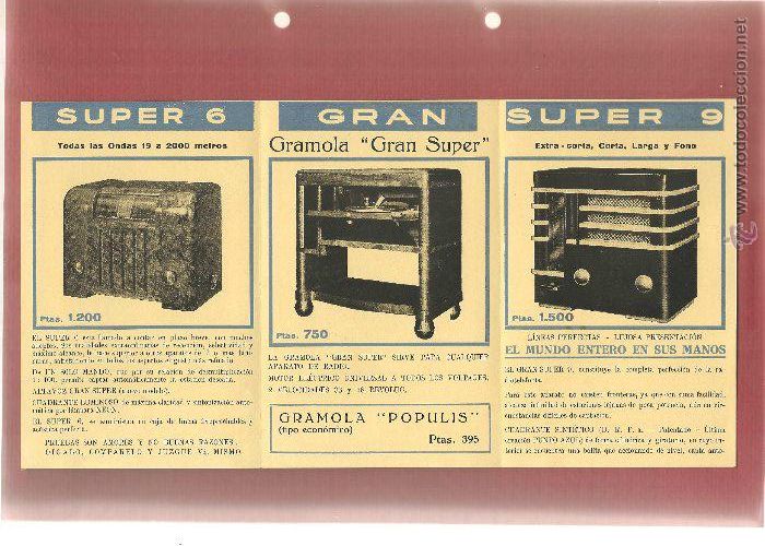 Catalogues publicitaires: MODELOS PUNTO AZUL APARATOS DE RADIO , prox 1930 VALENCIA