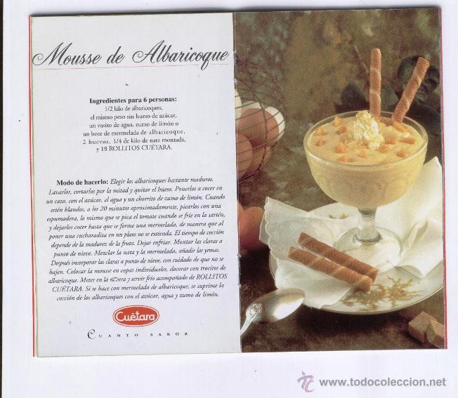 Cat&aacute;logos publicitarios: ROLLITOS CUETARA - POSTRES CON SABOR - Foto 2