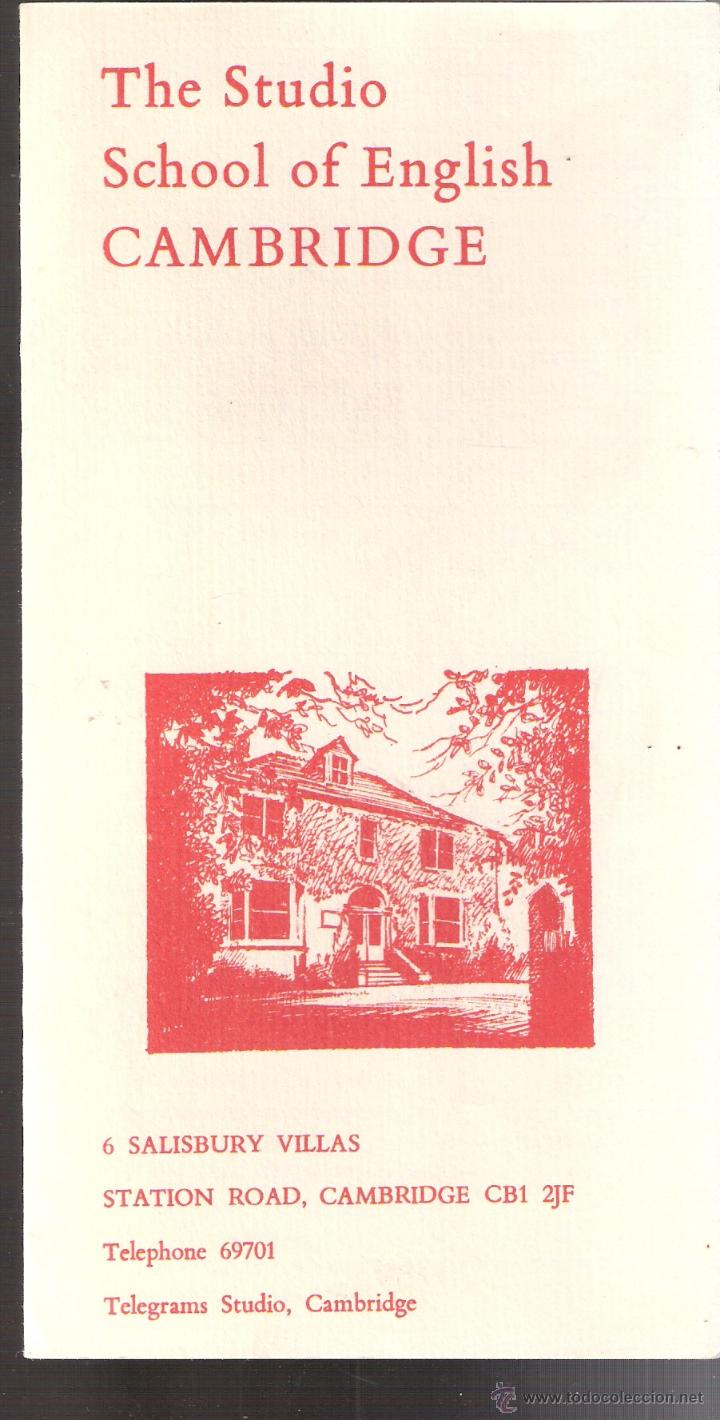 Advertising Catalogs: Cambridge. The Studio School of English Cambridge.