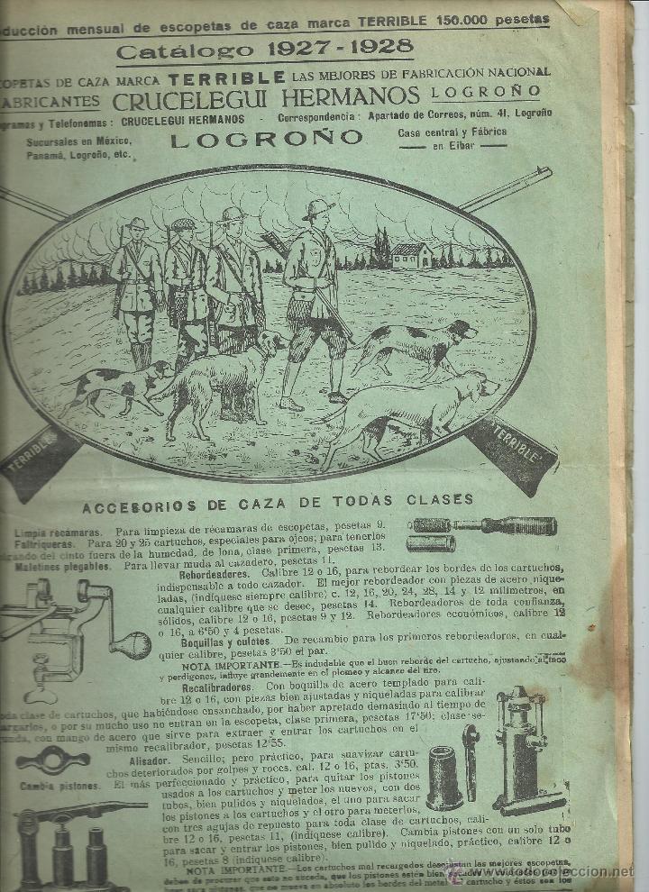 Advertising Catalogs: CAT&Aacute;LOGO 1927-28 - ESCOPETAS DE CAZA MARCA TERRIBLE - ACCESORIOS DE CAZA