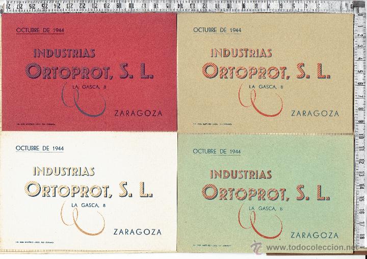 Cat&aacute;logos publicitarios: TARJETAS PUBLICITARIAS INDUSTRIAS ORTOPROT,S.L.ZARAGOZA-1944.