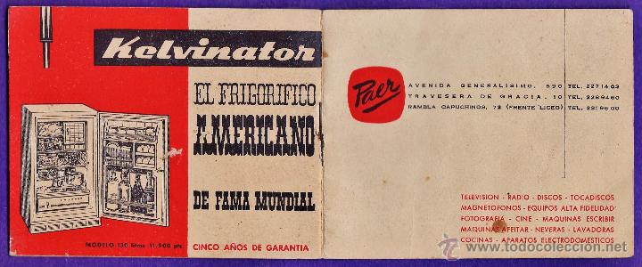Werbekataloge: bloc notas de publicidad - electrdomesticos paer / Kelvinator - barcelona - sin escribir - a&ntilde;os 50