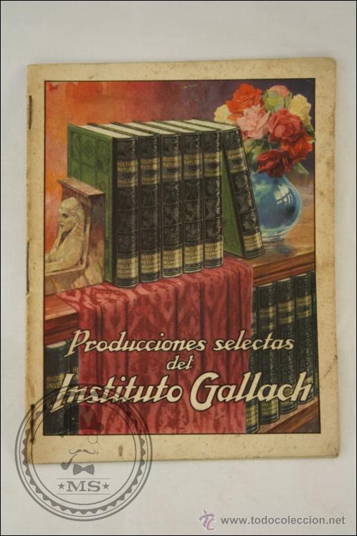Advertising Catalogs: Antiguo Cat&aacute;logo Publicitario Producciones Selectas del Instituto Gallach - 15 x 11,5 Cm