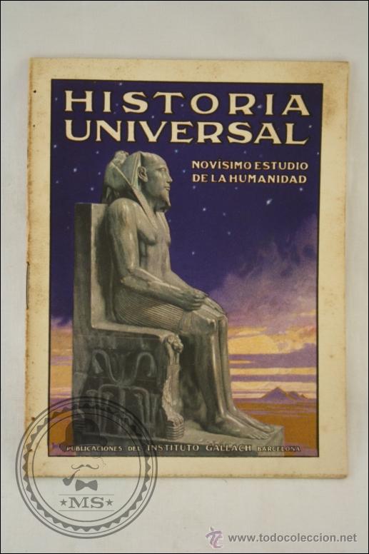 Advertising Catalogs: Antiguo Cat&aacute;logo Publicitario Enciclopedia Historia Universal. Instituto Gallach - 15 x 11,5 Cm