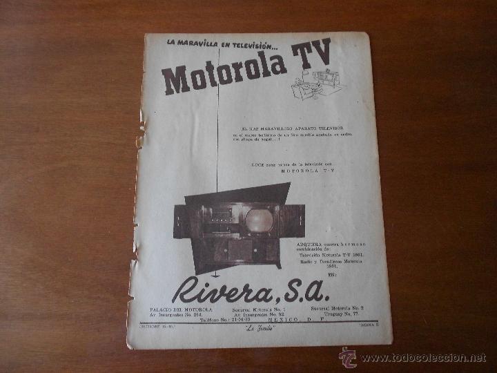 Cat&aacute;logos publicitarios: ANTIGUA PUBLICIDAD ORIGINAL EN PRENSA: MOTOROLA TV, A&Ntilde;O 1951