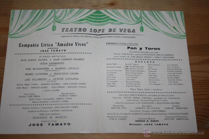 Cat&aacute;logos publicitarios: PROGRAMA TEATRO LOPE DE VEGA 1964 - Foto 2