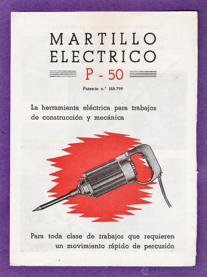 Cat&aacute;logos publicitarios: folleto publicitario / catalogo - martillo electrico abril p-50 - construccion / mecanica - a&ntilde;os 50