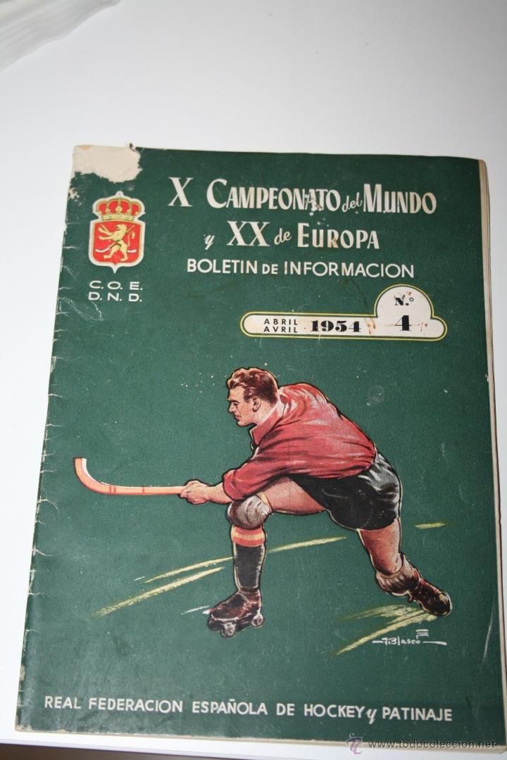 Advertising Catalogs: X CAMPEONATO DEL MUNDO Y XX DE EUROPA HOCKEY 1954
