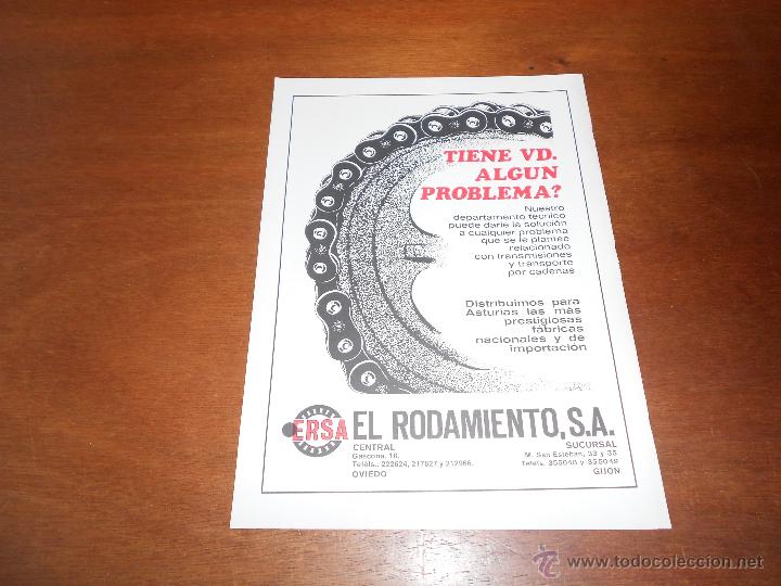 Advertising Catalogs: PUBLICIDAD EN PRENSA A&Ntilde;O 1976: EL RODAMIENTO S.A (GIJ&Oacute;N)