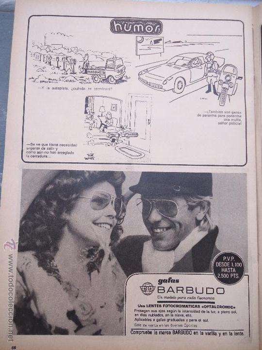Cat&aacute;logos publicit&aacute;rios: antiguo recorte de prensa a&ntilde;os 70s - publicidad gafas barbudo
