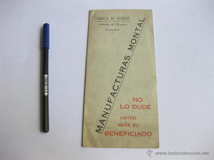 Catalogues publicitaires: CATALOGO DE FABRICA DE TEJIDOS CON MUESTRAS DE TELA DE MANUFACTURAS MONTAL