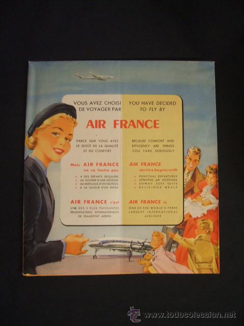 Advertising Catalogs: PUBLICIDAD ANTIGUA Y DESPLEGABLE DE AIR FRANCE -