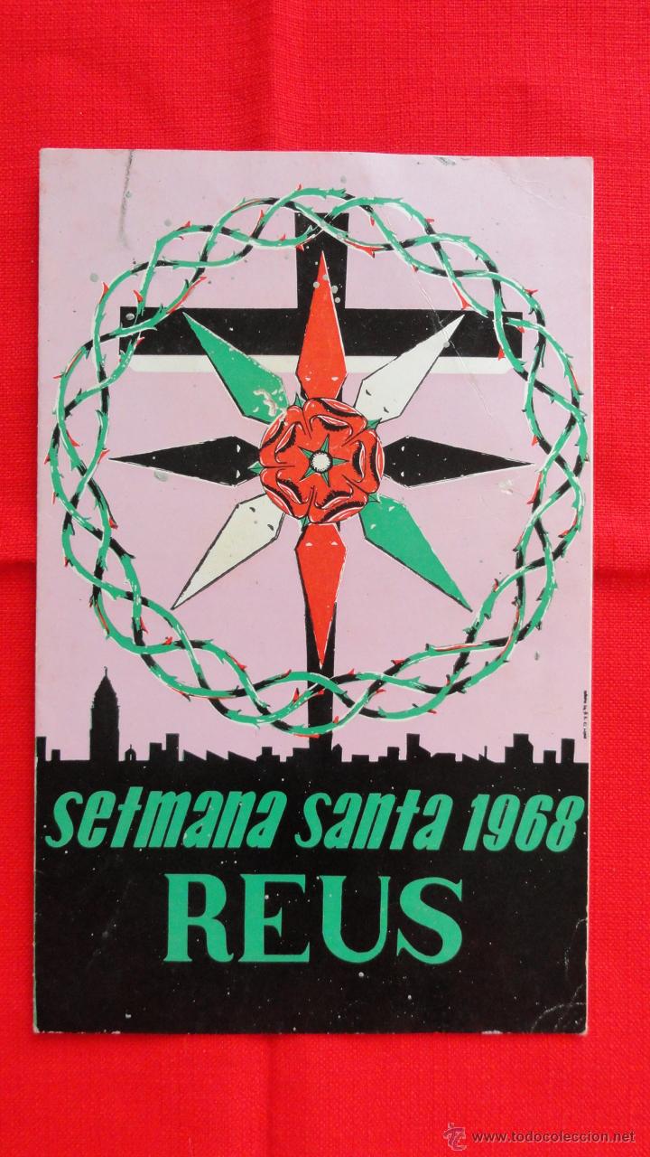 Cat&aacute;logos publicit&aacute;rios: SEMANA SANTA REUS 1968, PROGRAMA DOBLE EJEMPLAR DESTINADO AL CONGREGANTE N&ordm;247