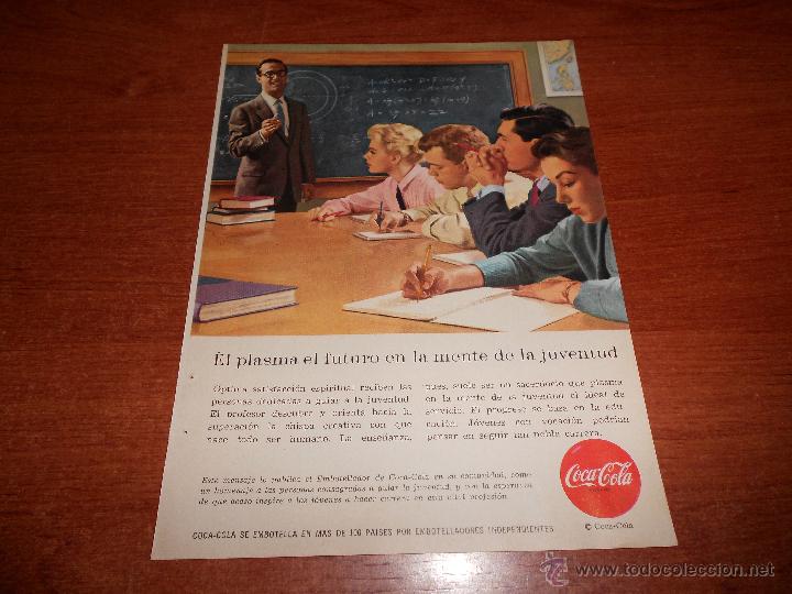 Cat&aacute;logos publicitarios: PUBLICIDAD PRENSA ORIGINAL 1957: COCA COLA