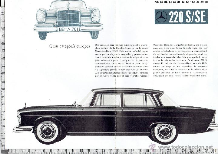 Catalogues publicitaires: CATALOGO PUBLICITARIO Y CARACTERISTICAS TECNICAS MERCEDES-BENZ 220S/SE.