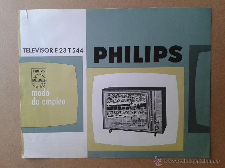 Manual Televisor Philips E 23 T 544 Anos 60 Sold Through Direct Sale