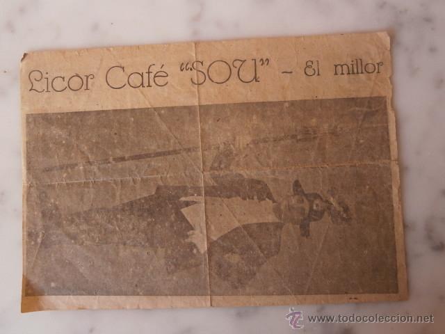 Cat&aacute;logos publicitarios: ANTIGUA PUBLICIDAD LICOR CAFE SOU EL MILLOR