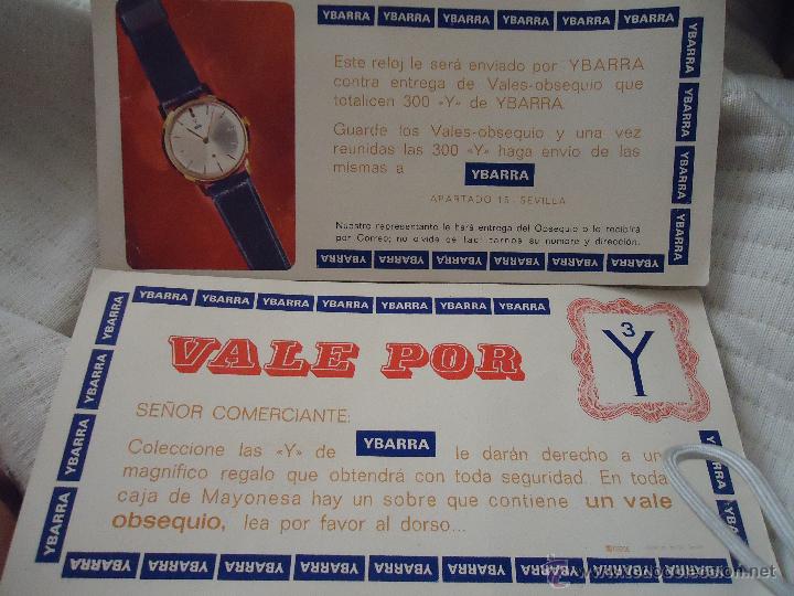 Catalogues publicitaires: antiguo vale ybarra , publicidad premio reloj