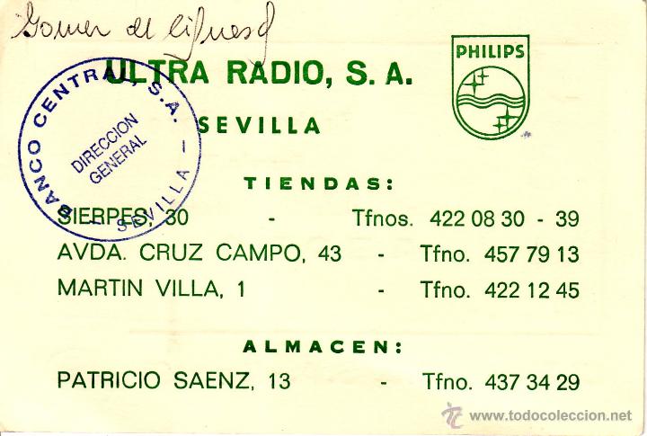 Cat&aacute;logos publicitarios: SEMANA SANTA SEVILLA - ABONO TRIBUNA FARO 1990 - PUBLICIDAD PHILIPS - ULTRA RADIO S.A. FILA 9 N&ordm; 5