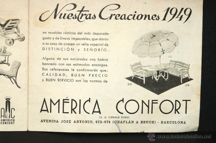 Cataloghi pubblicitari: CATALOGO AMERICA CONFORT 1949, DESPLEGABLE