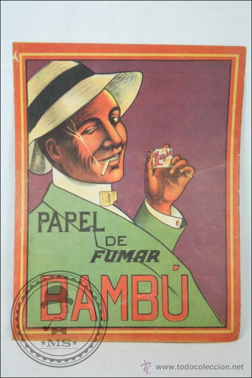 Catalogues publicitaires: Anuncio de Antigua Publicaci&oacute;n de los A&ntilde;os 20-30 - Publicidad de Papel de Fumar Bamb&uacute;